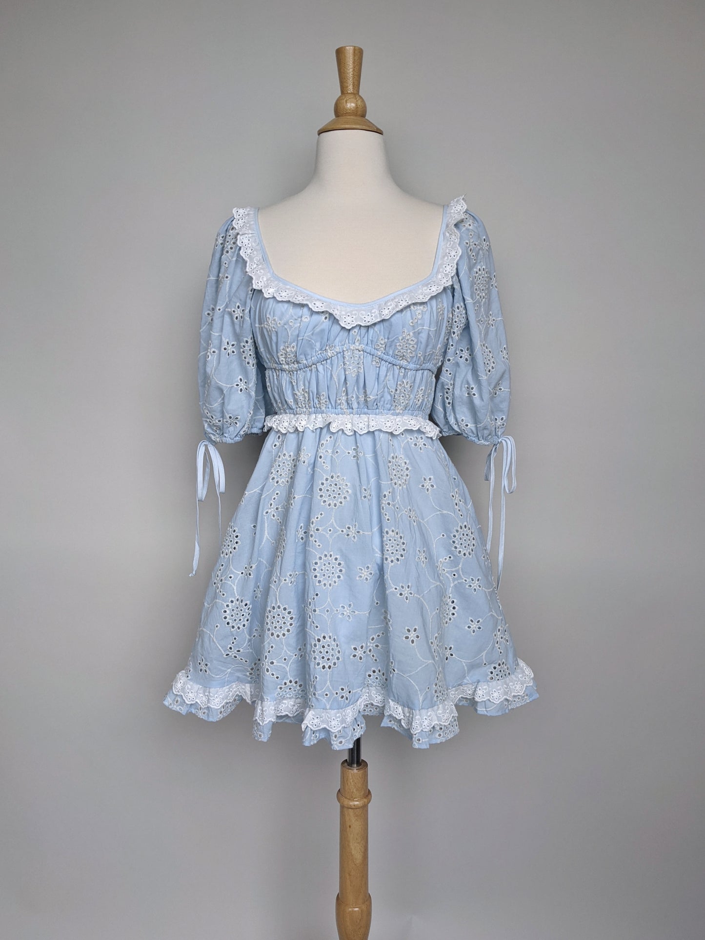 Blueberry Milk Eyelet Mini Dress Coconut & Cloth Blueberry Milk Eyelet Mini Dress Coconut & Cloth