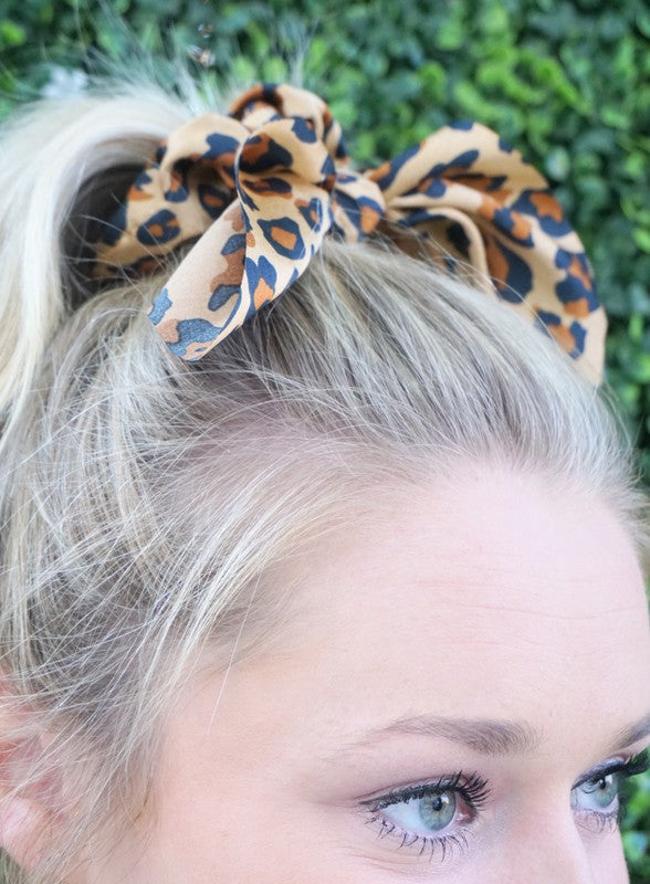 Leopard Satin Scrunchie