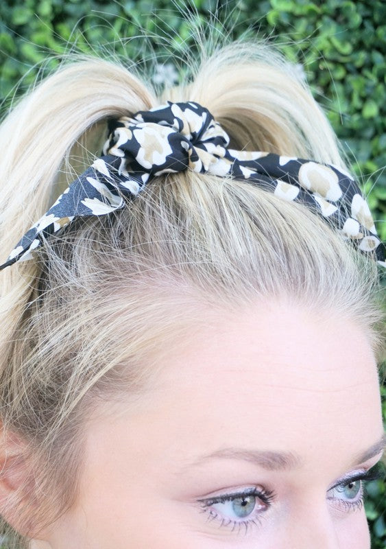 Leopard Satin Scrunchie