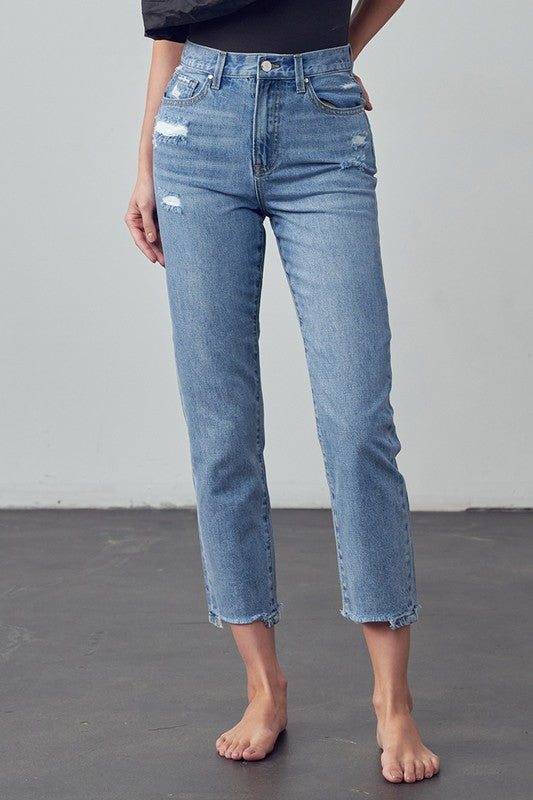 Straight Leg Girlfriend Jeans