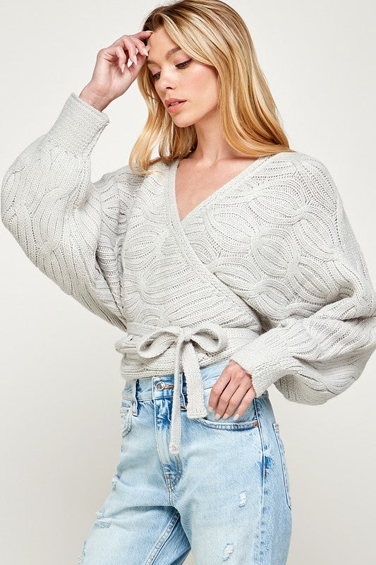 Silver Bells Wrap Sweater