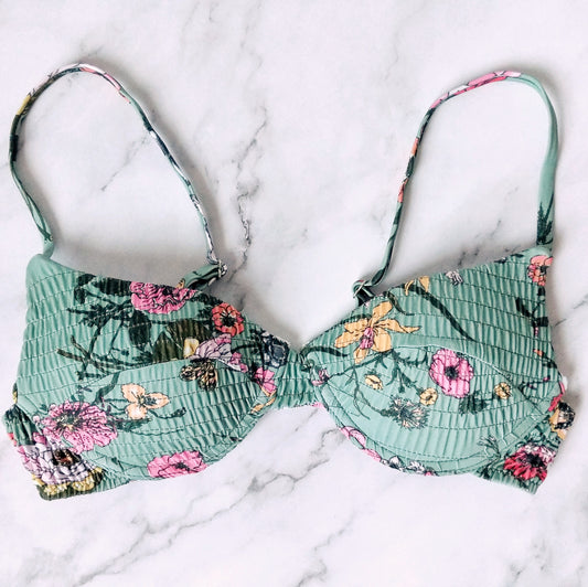 Delilah Green Floral Underwire Top