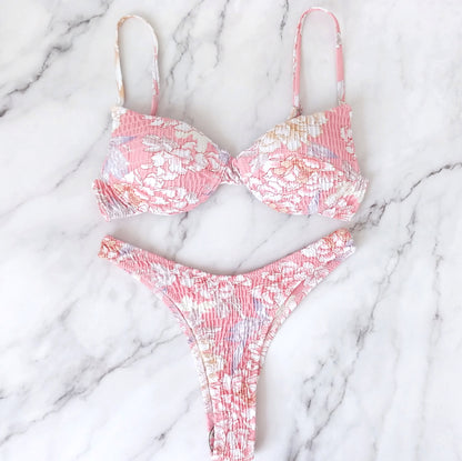 Delilah Pink Floral Underwire Top