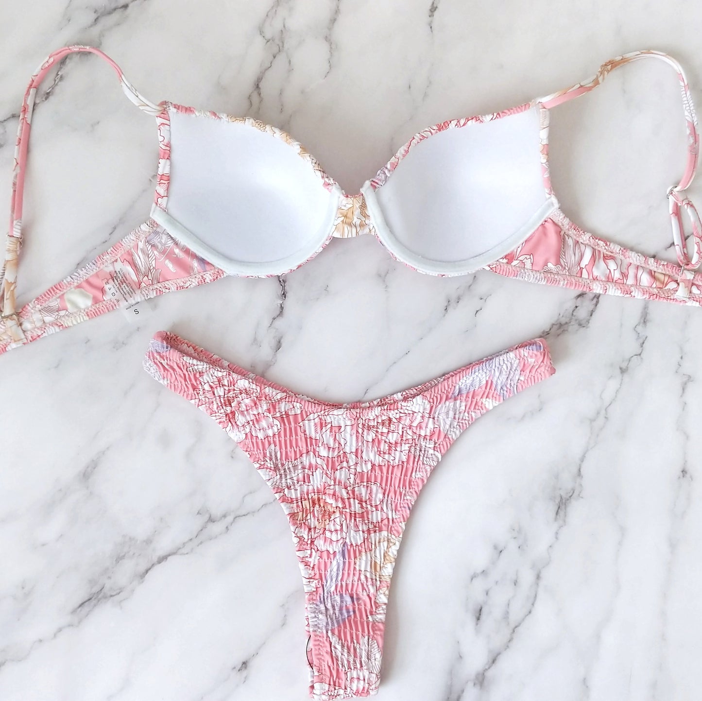 Delilah Pink Floral Bikini Bottoms