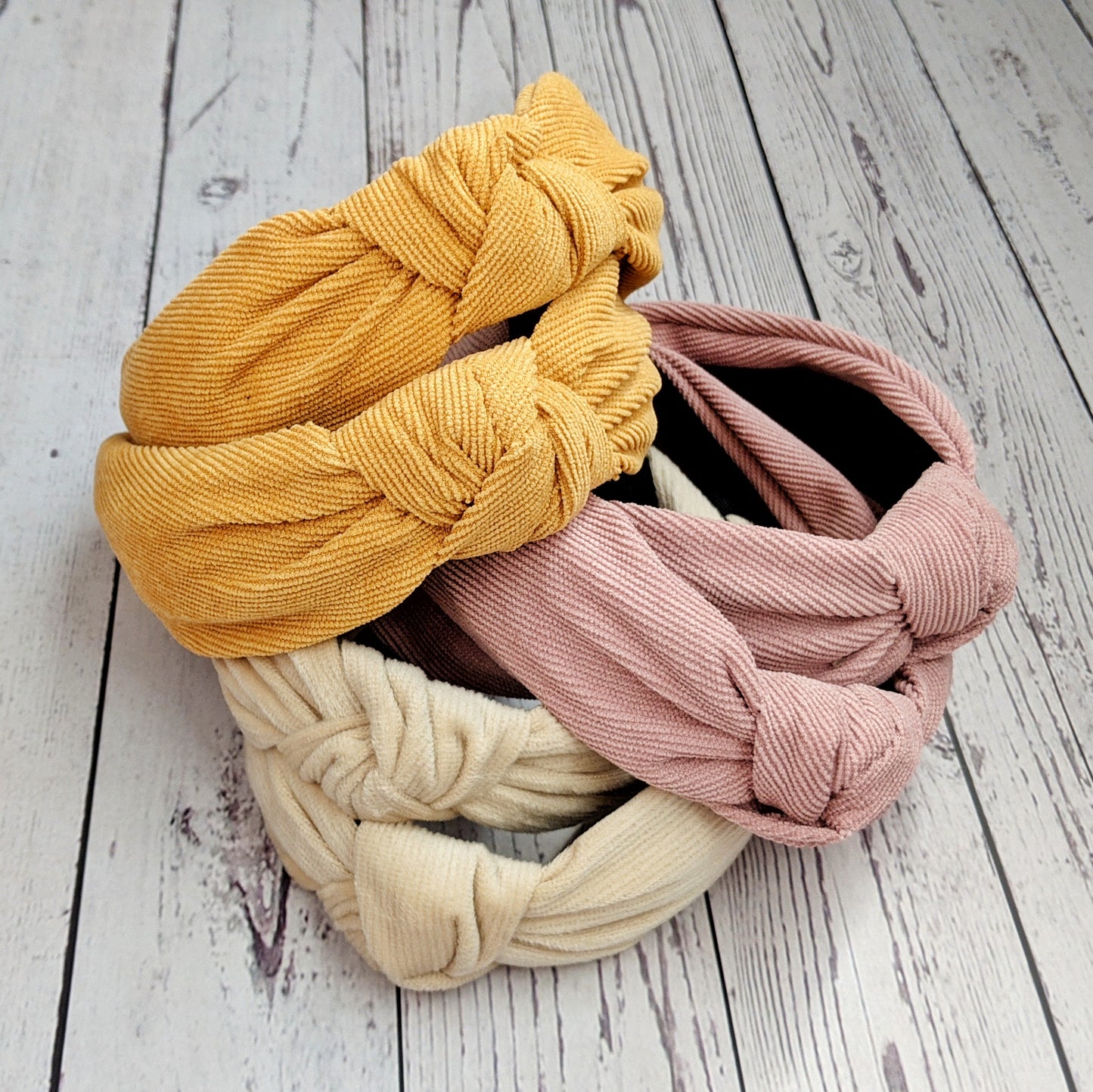 Corduroy Top Knot Headband