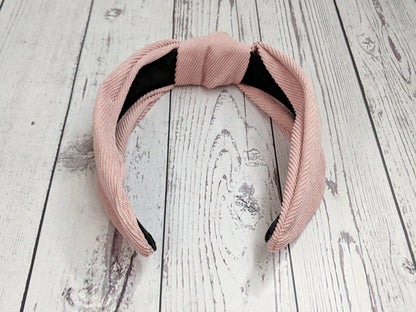 Corduroy Top Knot Headband