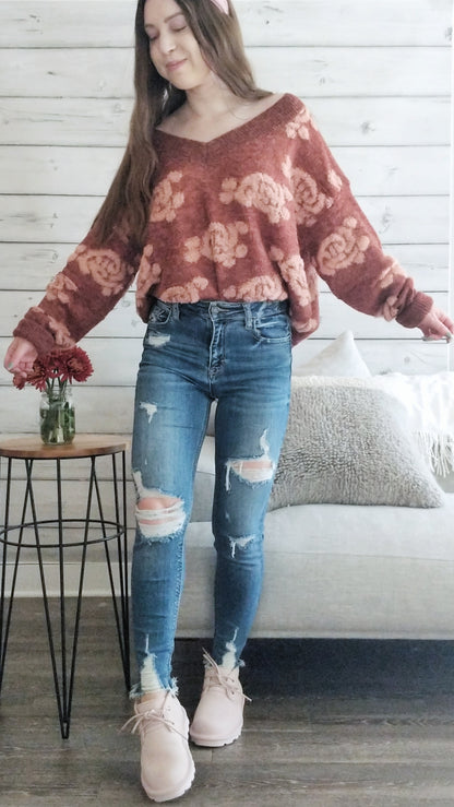 Bouquet of Roses Sweater