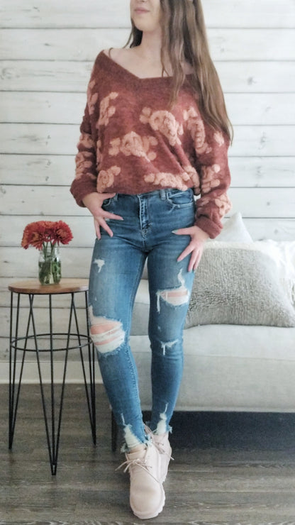 Bouquet of Roses Sweater